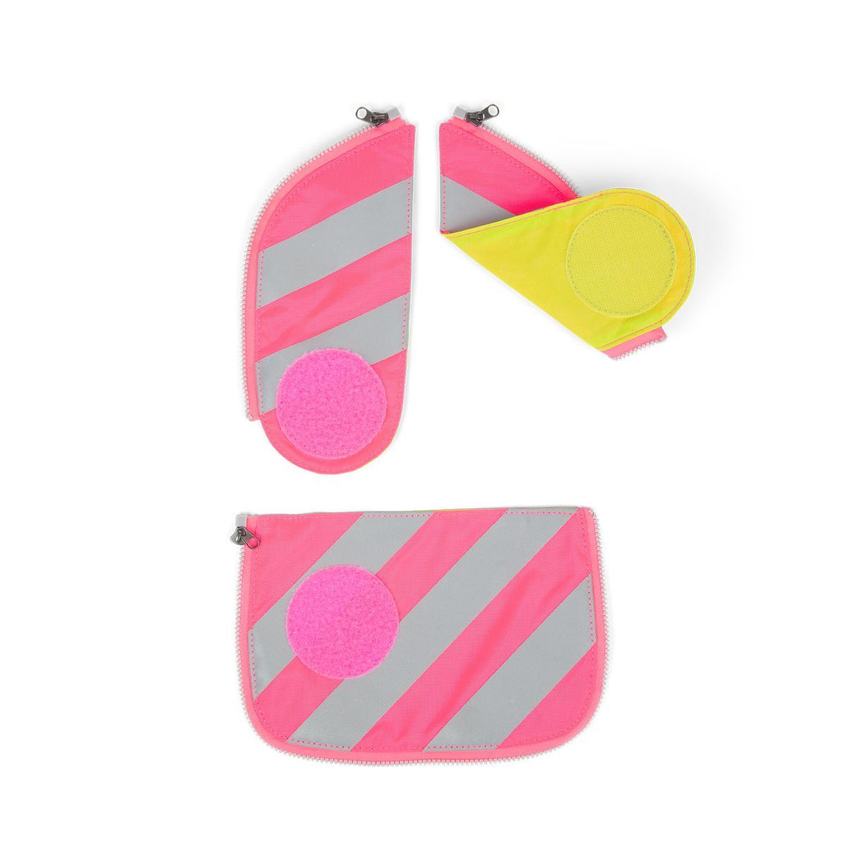 Ergobag Cubo Sicherheitsset Pink mit Reflektorstreifen 3tlg.