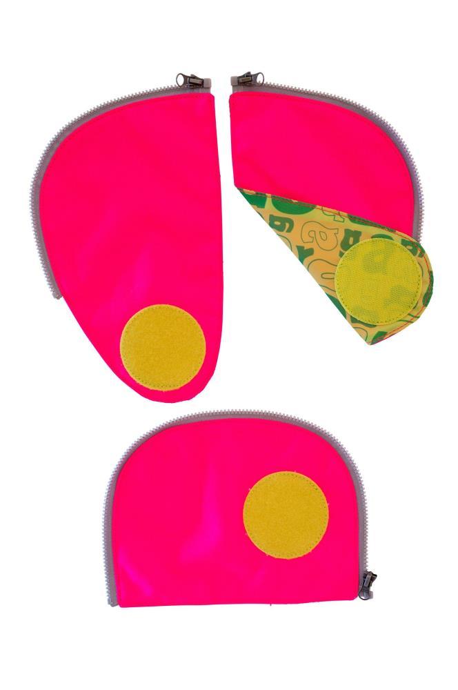 Ergobag Pack Sicherheitsset Pink Fluoreszierende Zip-Flächen 3tlg.