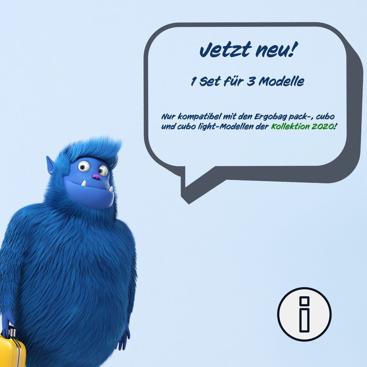 Ergobag Sicherheitsset Gelb Fluoreszierende Zip-Flächen 3tlg.