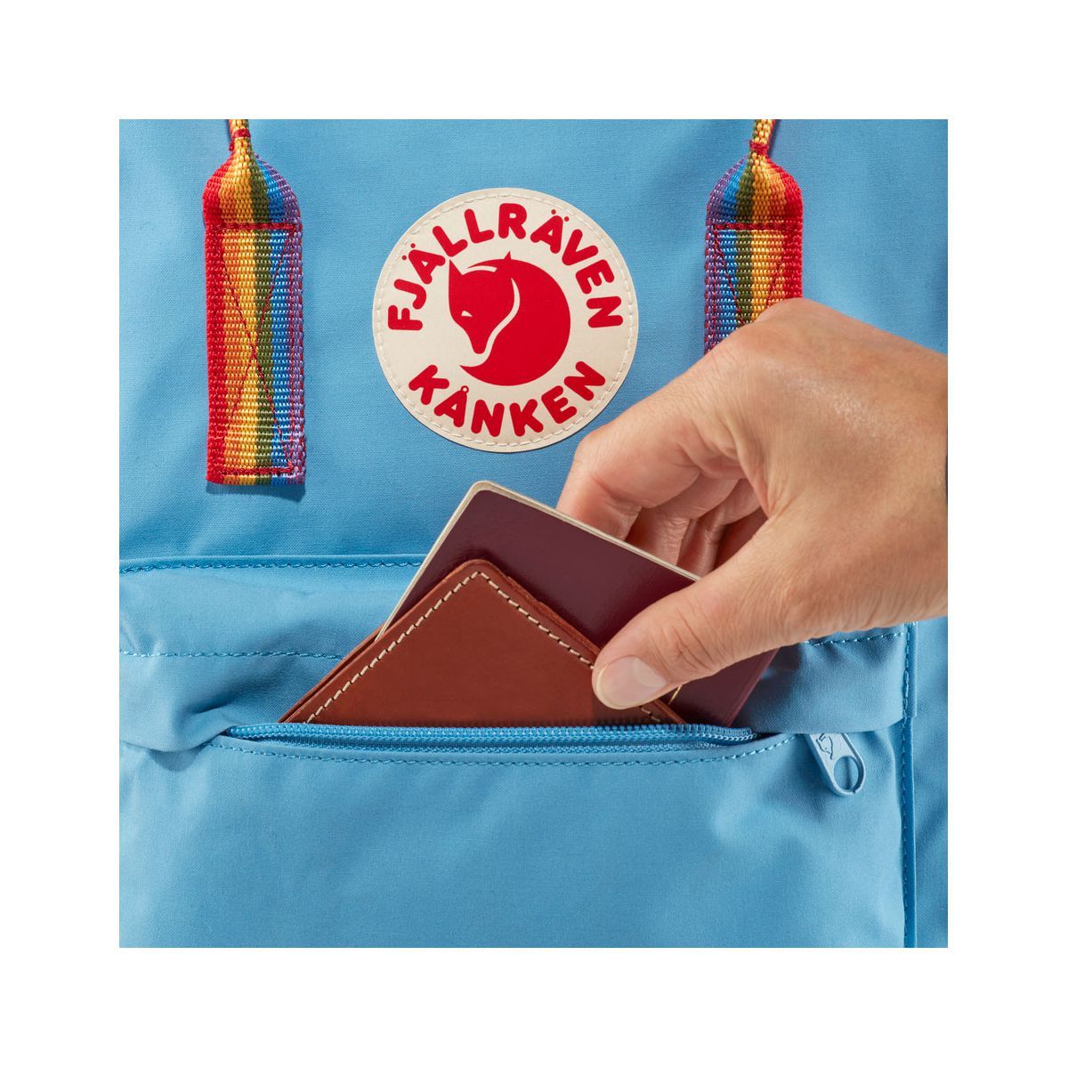 Fjällräven Kanken Rainbow Spruce Green-Rainbow Pattern Rucksack