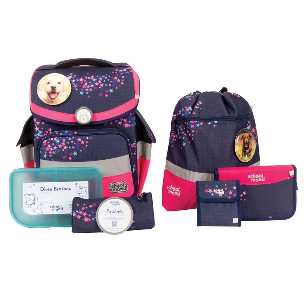 School Mood Timeless Air Leni Hund Schulranzen Set 7tlg.