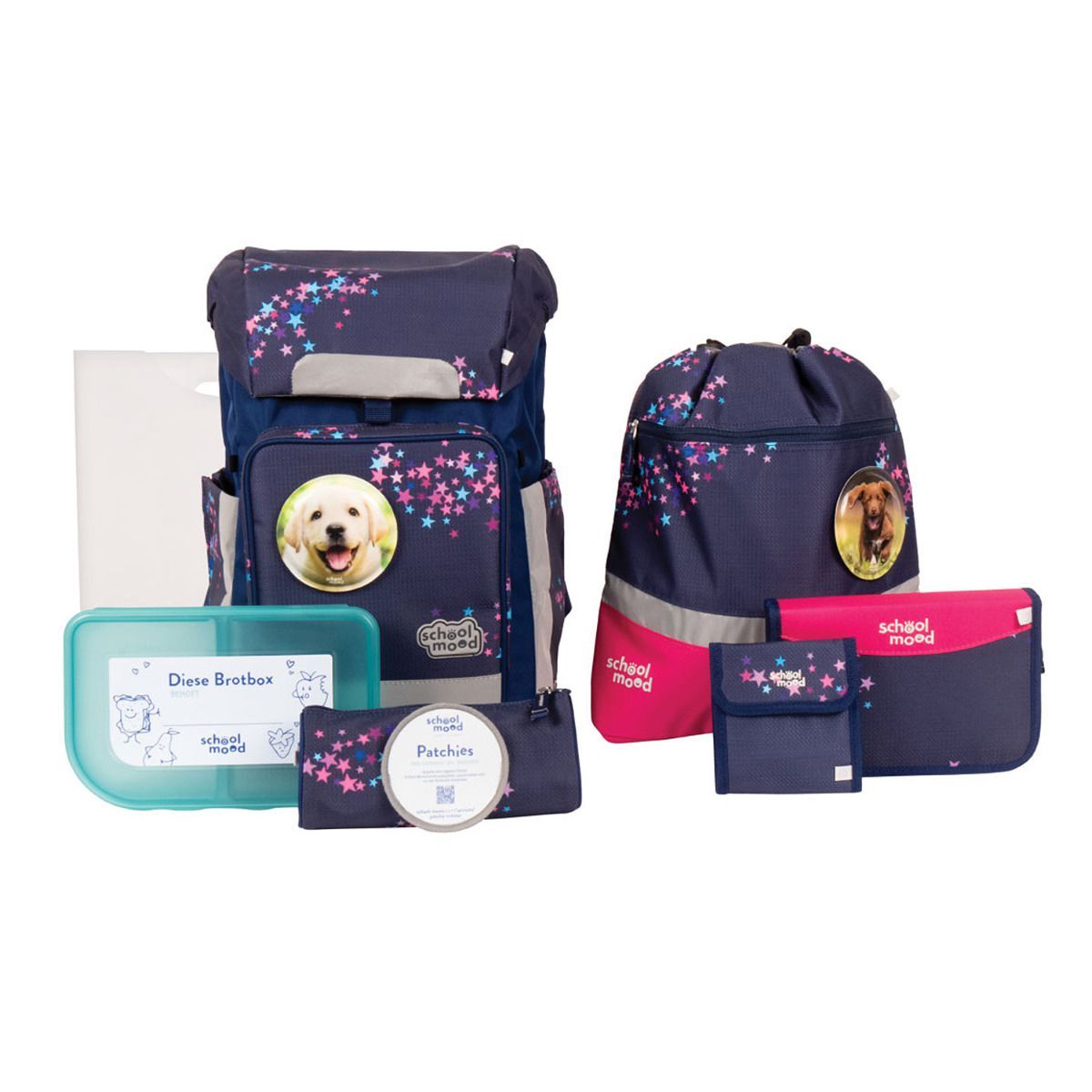 School Mood Rebel Air Leni Hund Schulrucksack Set 8tlg.