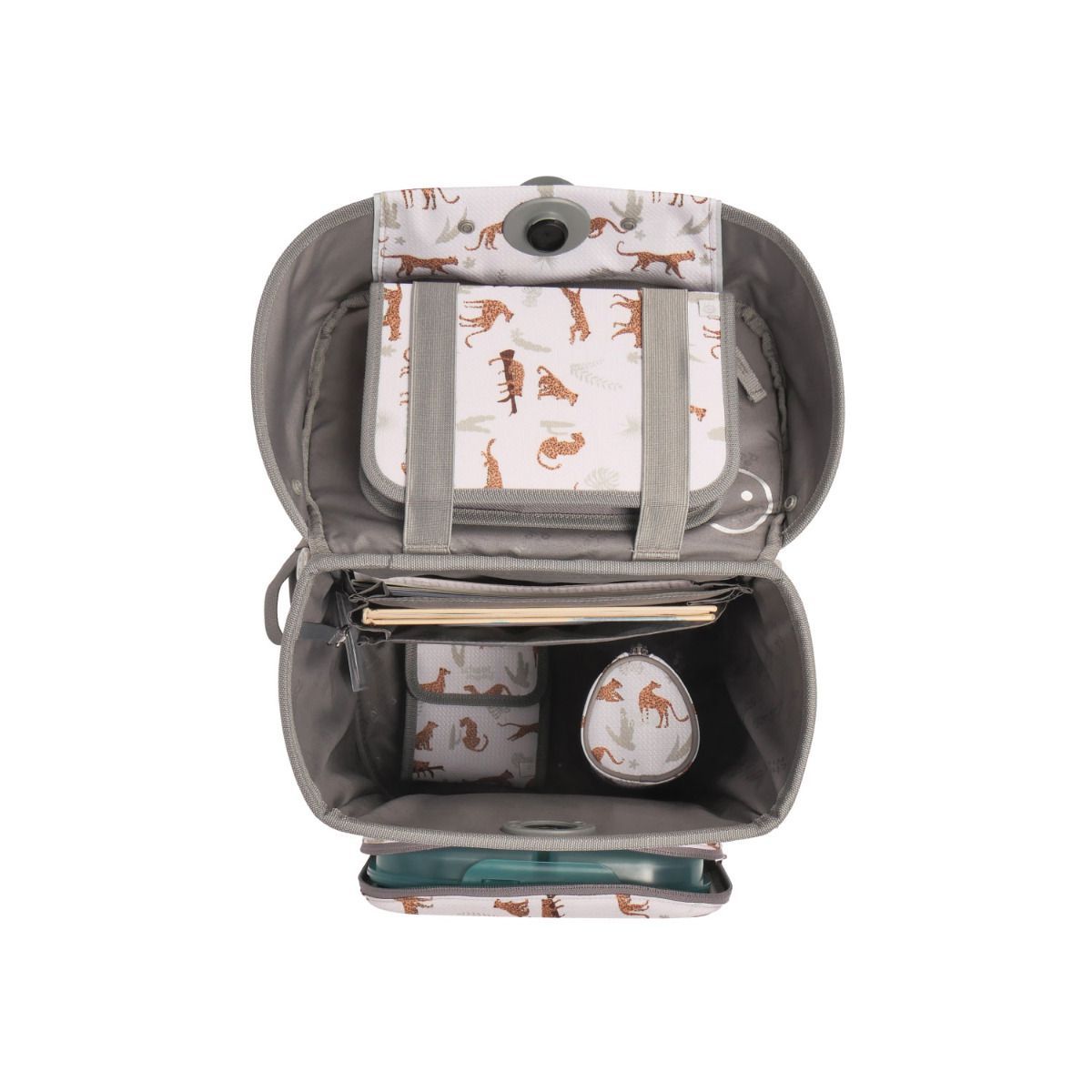 School Mood Hero Maxx Air Leopard Nordic Collection Schulranzen Set 7tlg.