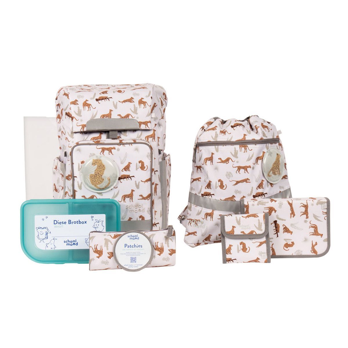 School Mood Rebel Air Leopard Nordic Collection Schulrucksack Set 8tlg.