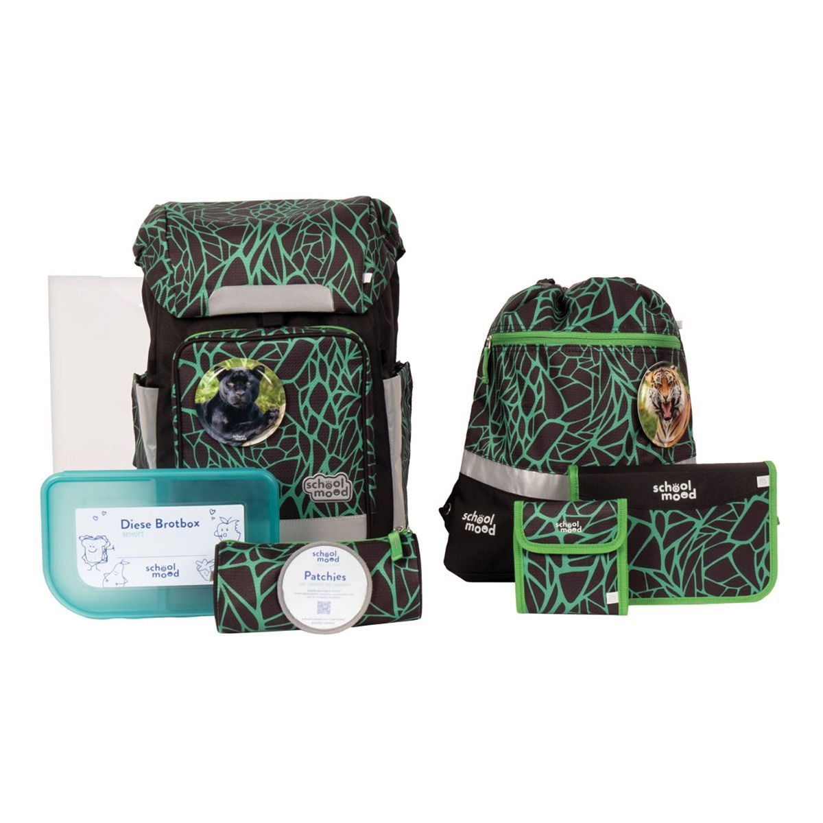 School Mood Rebel Air Linus Panther Schulrucksack Set 8tlg.