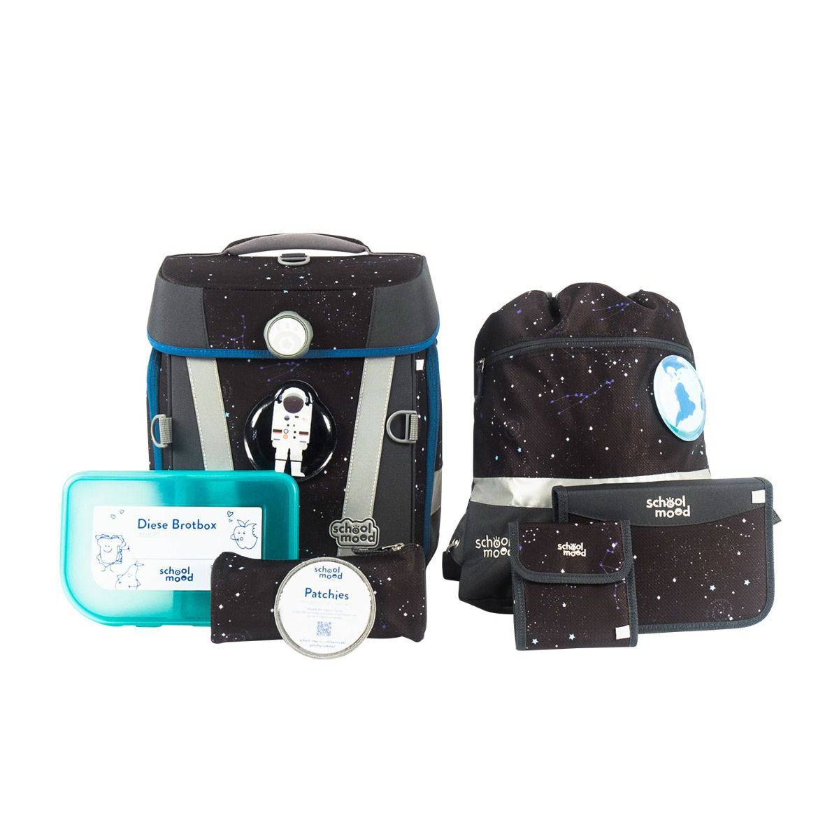 School Mood Hero Air Louis Weltall Schulranzen Set 7tlg.