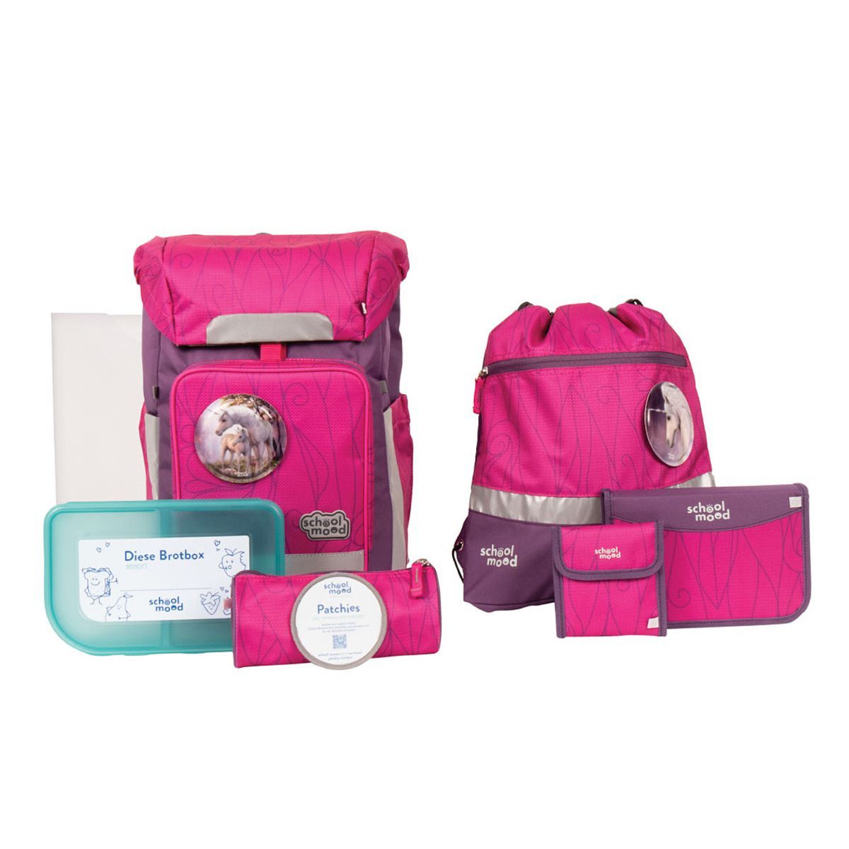 School Mood Rebel Air Luisa Einhorn Schulrucksack Set 8tlg.