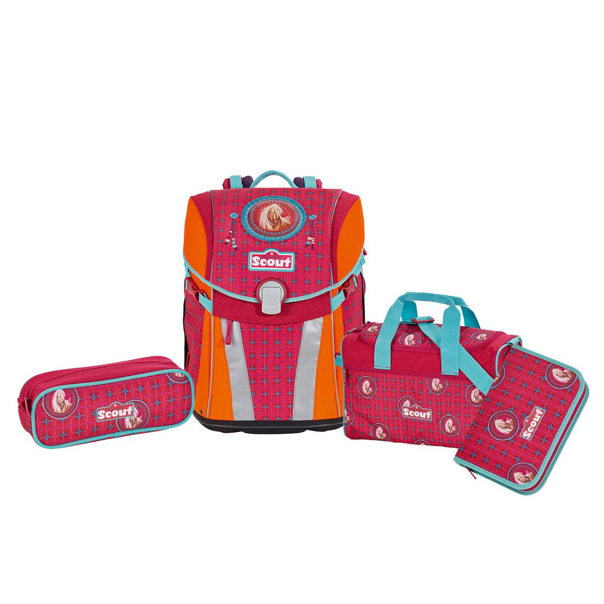 Scout Sunny Mandala Schulrucksack Set 4tlg.