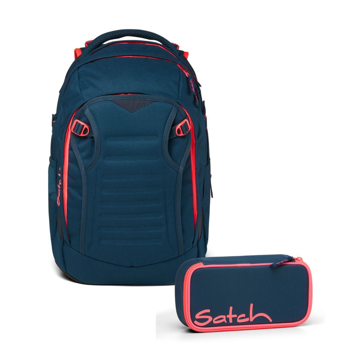 Satch Match Pink Phantom Schulrucksack Set 2tlg.