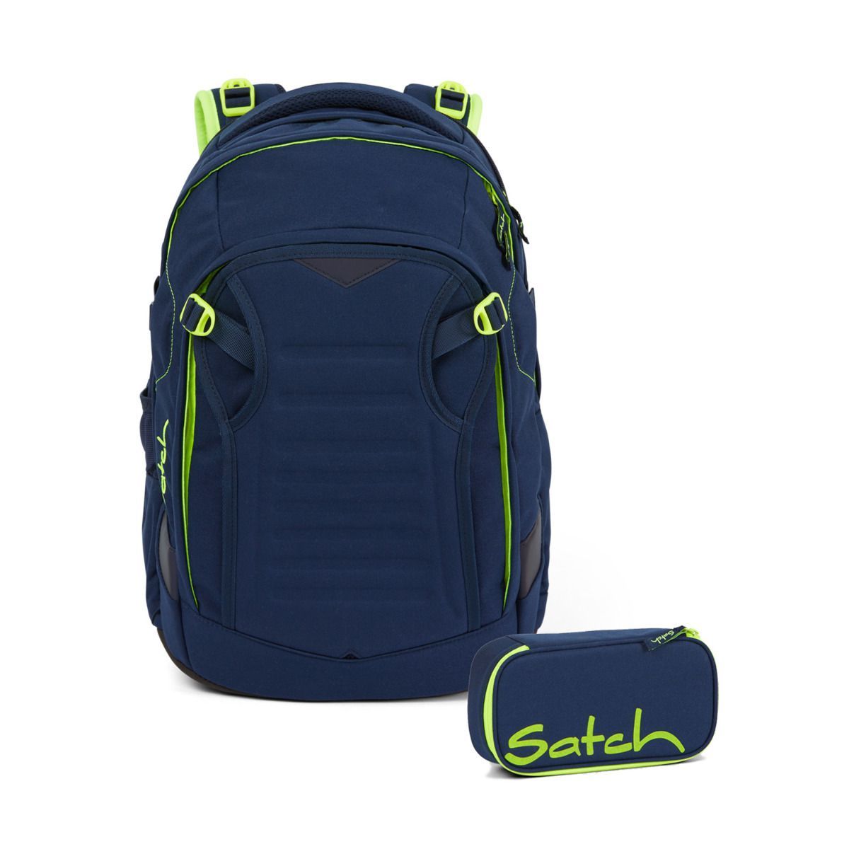 Satch Match Toxic Yellow Schulrucksack Set 2tlg.