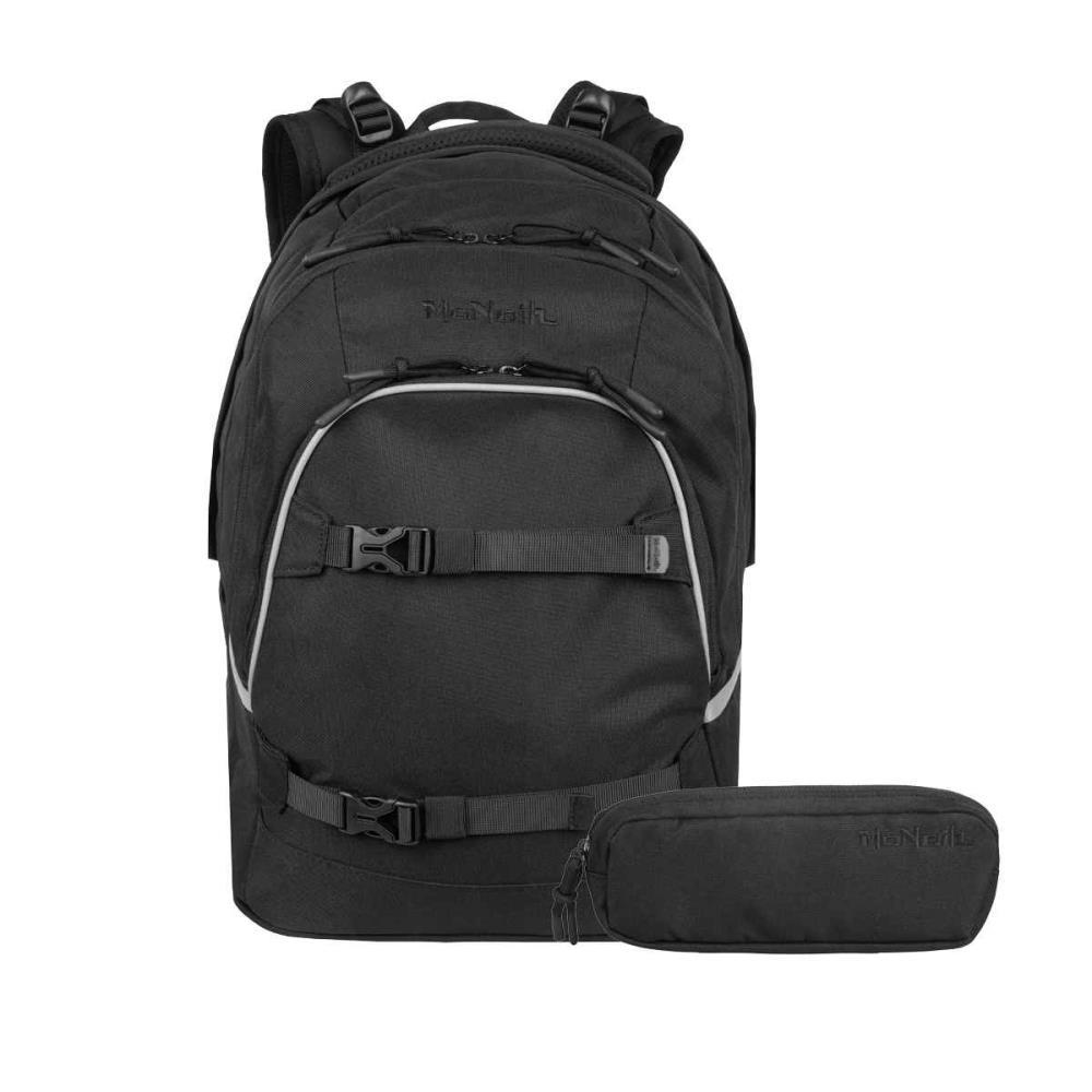 McNeill Milo Schwarz Schulrucksack Set 2tlg.