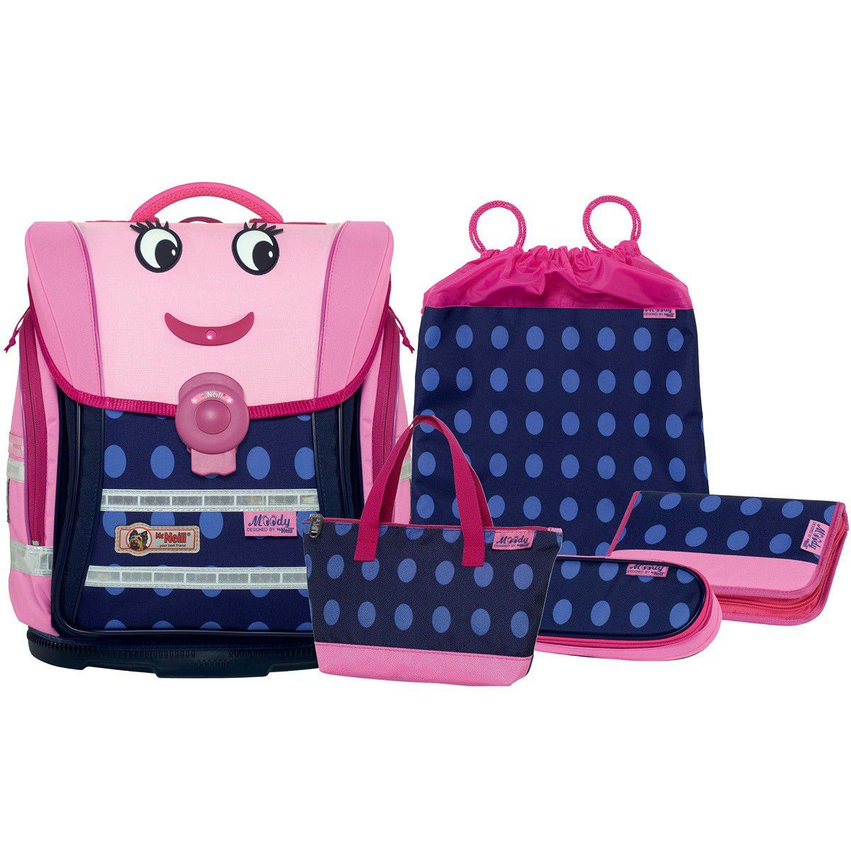 McNeill ERGO Light COMPACT flex Moody Schulranzen Set 5tlg. Limited-Line