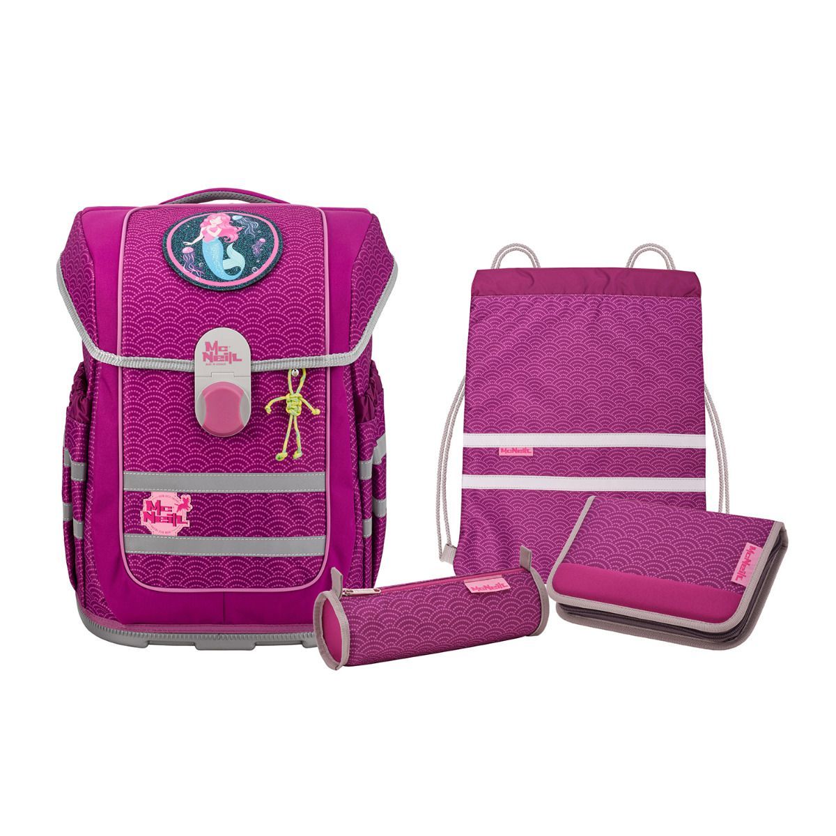 McNeill McOcean Puntopink Schulranzen Set 5tlg.
