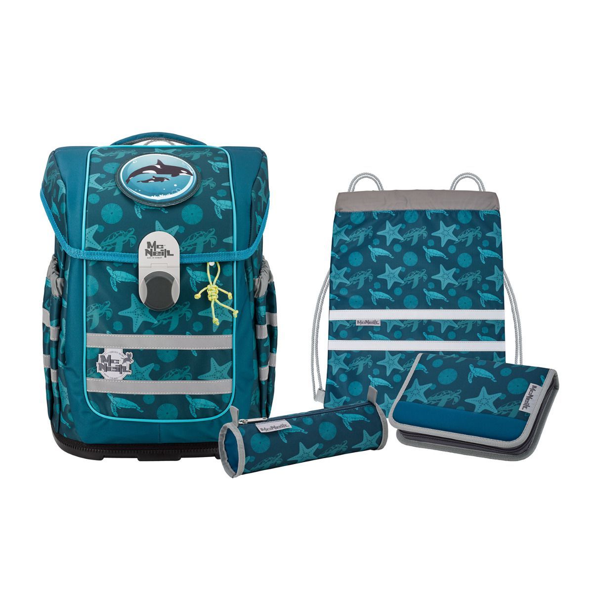 McNeill McOcean Sealife Schulranzen Set 5tlg.