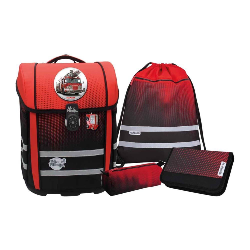 McNeill Ergo Perfecto Gradient Cranberry Schulranzen Set 5tlg.