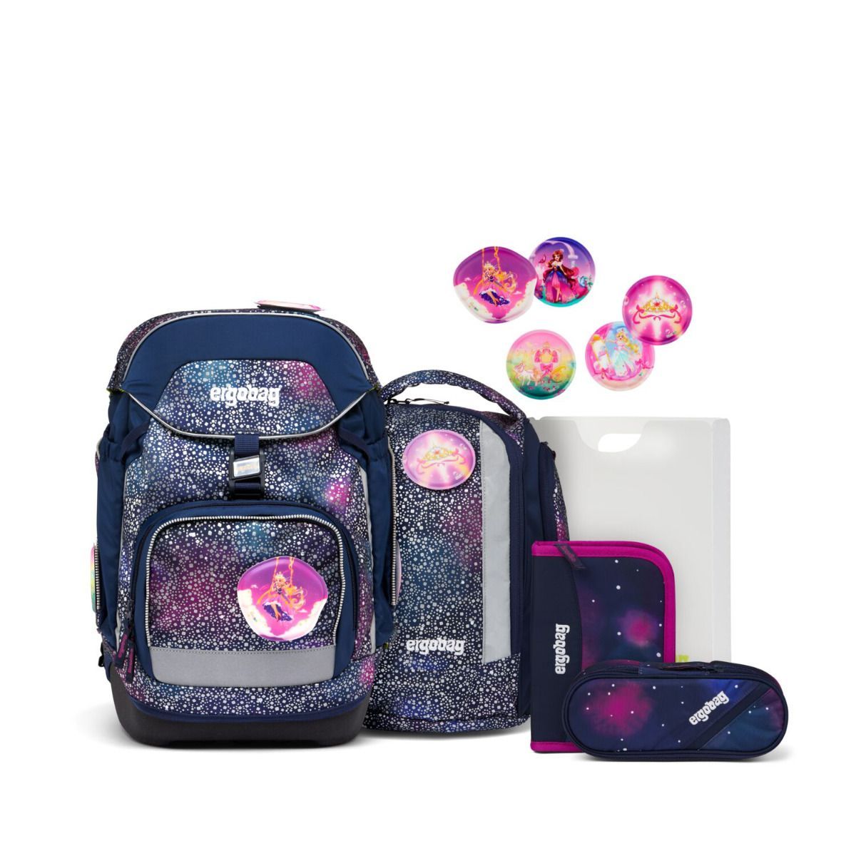 Ergobag Pack Bärlaxy Super Reflex Glow Edition Schulrucksack Set 6tlg.