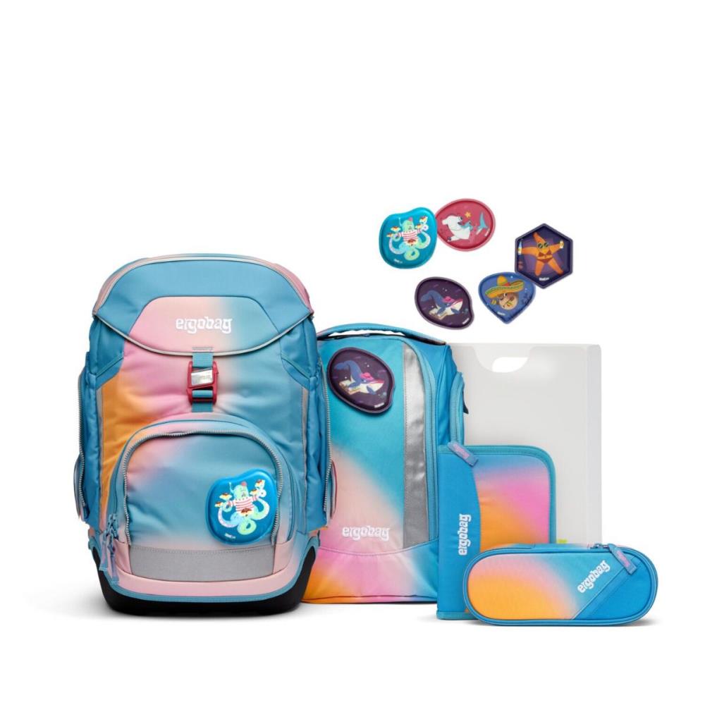 Ergobag Pack UrlaubsfieBär Colour Splash Edition Schulrucksack Set 6tlg.