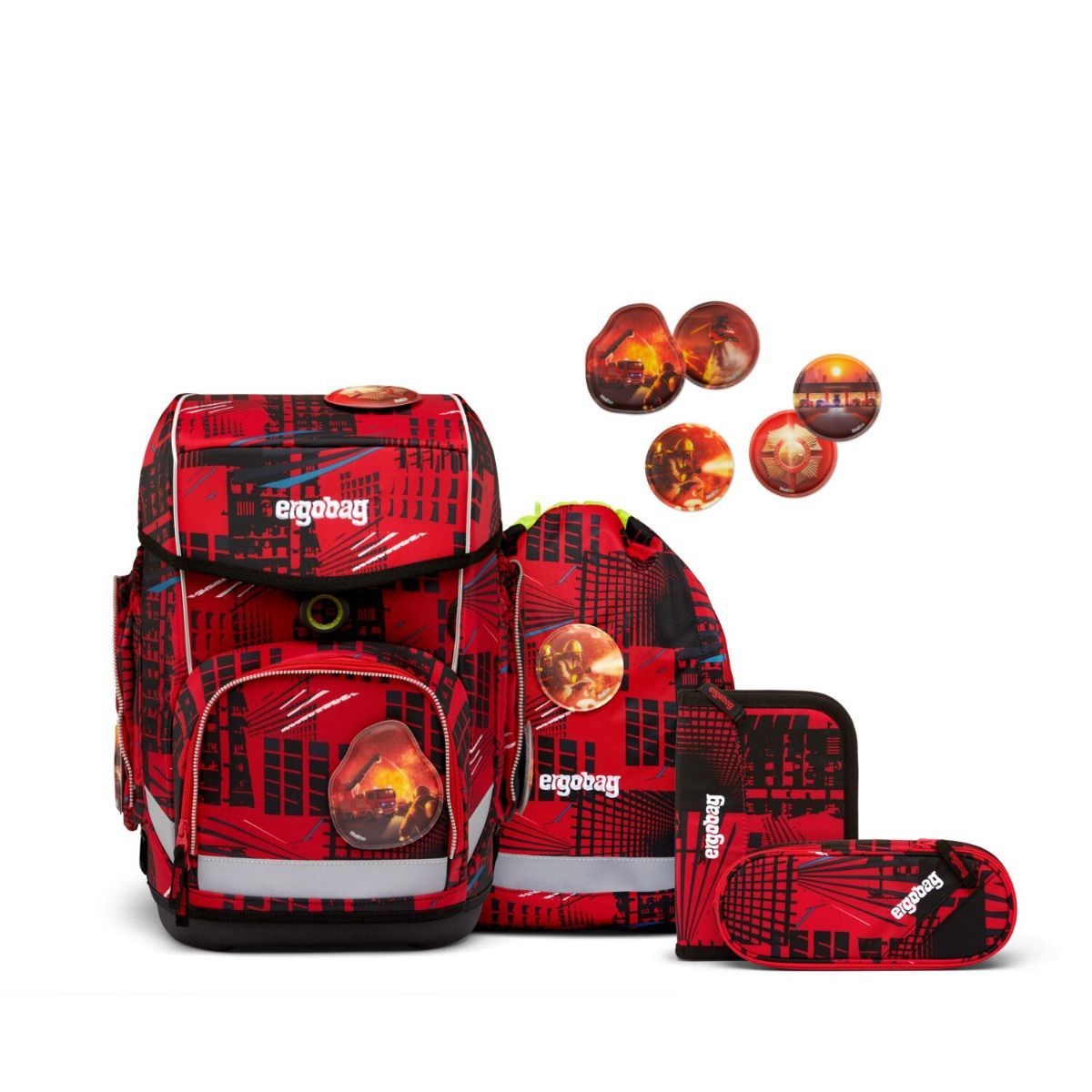Ergobag Cubo AlarmBärreitschaft Schulranzen Set 5tlg.