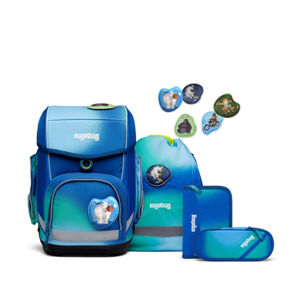 Ergobag Cubo DschungelfieBär Colour Splash Edition Schulranzen Set 5tlg.