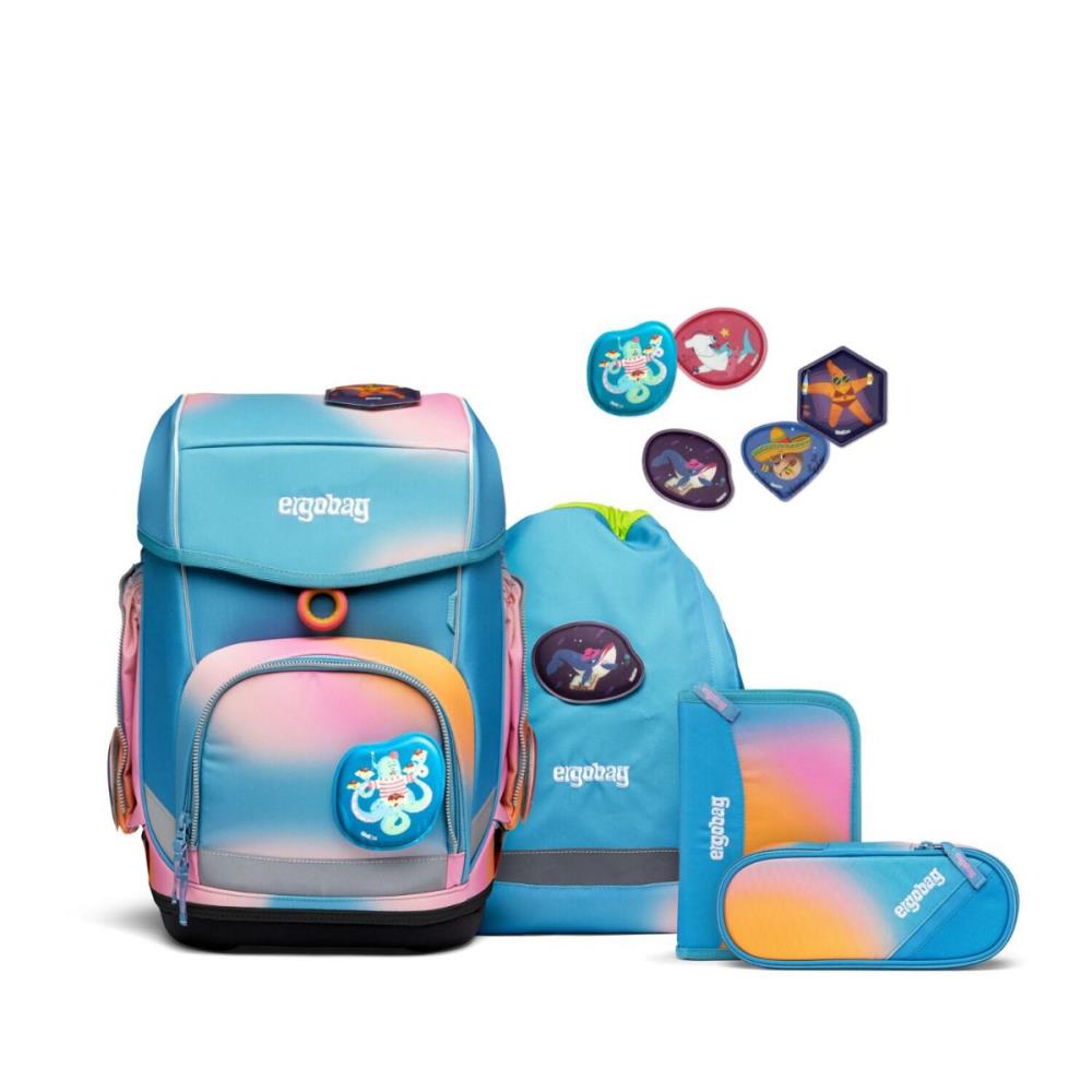 Ergobag Cubo UrlaubsfieBär Colour Splash Edition Schulranzen Set 5tlg.