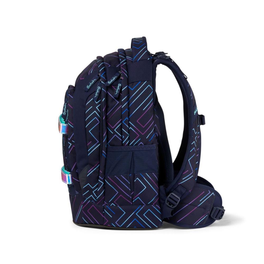 Satch Pack Purple Laser Schulrucksack Set 3tlg.