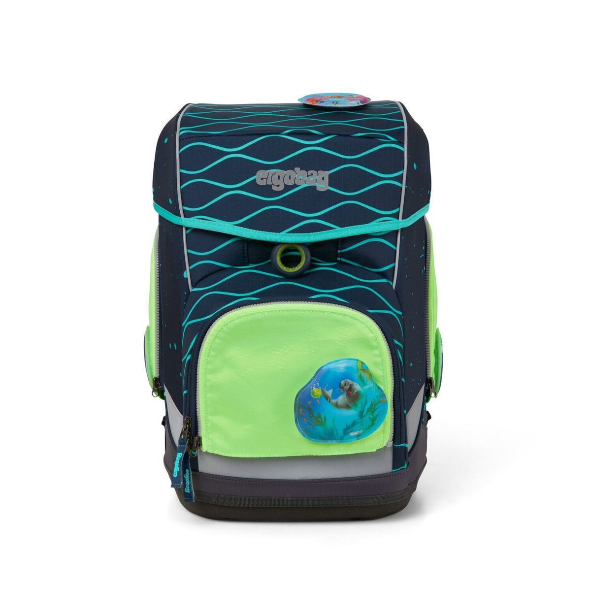 Ergobag Sicherheitsset Grün Fluoreszierende Zip-Flächen 3tlg