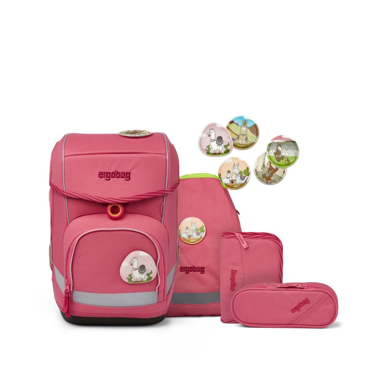 Ergobag Cubo Lamas in Bärjamas Eco Hero Edition Schulranzen Set 5tlg.