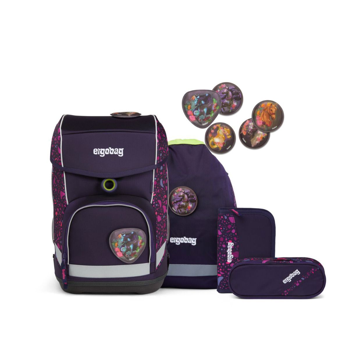 Ergobag Cubo PferdeflüstBärer Schulranzen Set 5tlg.