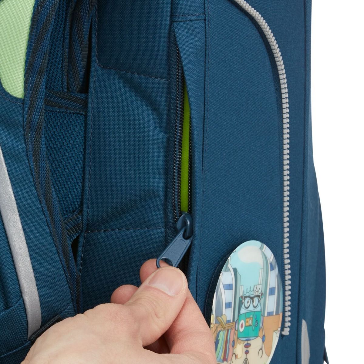 Ergobag Cubo Bärmuda Viereck LUMI Edition Schulranzen Set 5tlg.