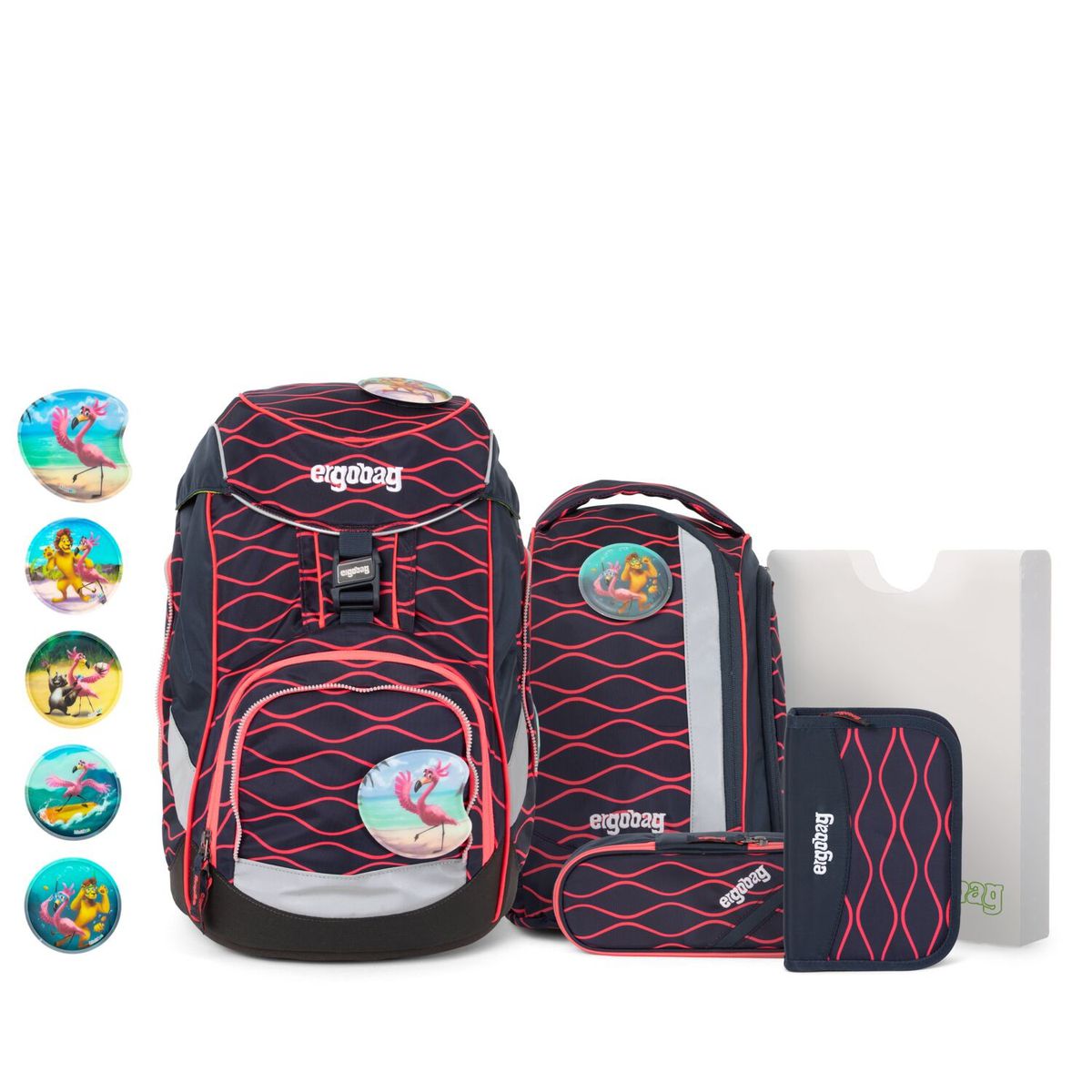 Ergobag Pack WellenreitBär LUMI Edition Schulrucksack Set 6tlg.