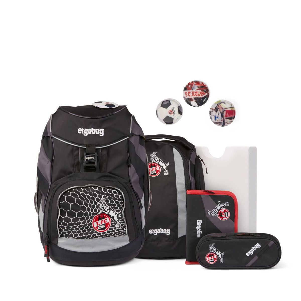 Ergobag Pack DomstürmBär Limited Edition Schulrucksack Set 6tlg. inkl. gratis Klettie