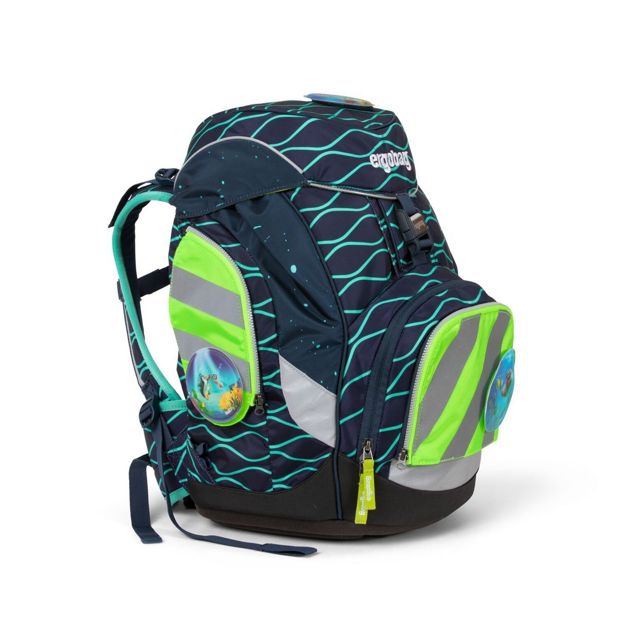 Ergobag Sicherheitsset Grün mit Reflektorstreifen 3tlg.