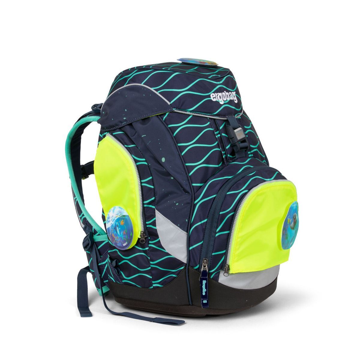 Ergobag Sicherheitsset Gelb Fluoreszierende Zip-Flächen 3tlg.