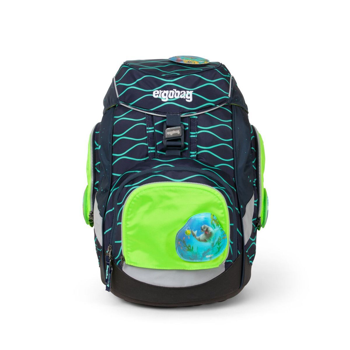 Ergobag Sicherheitsset Grün Fluoreszierende Zip-Flächen 3tlg