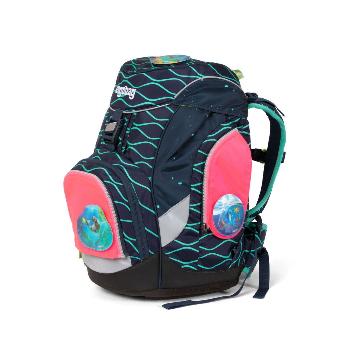 Ergobag Sicherheitsset Pink Fluoreszierende Zip-Flächen 3tlg.