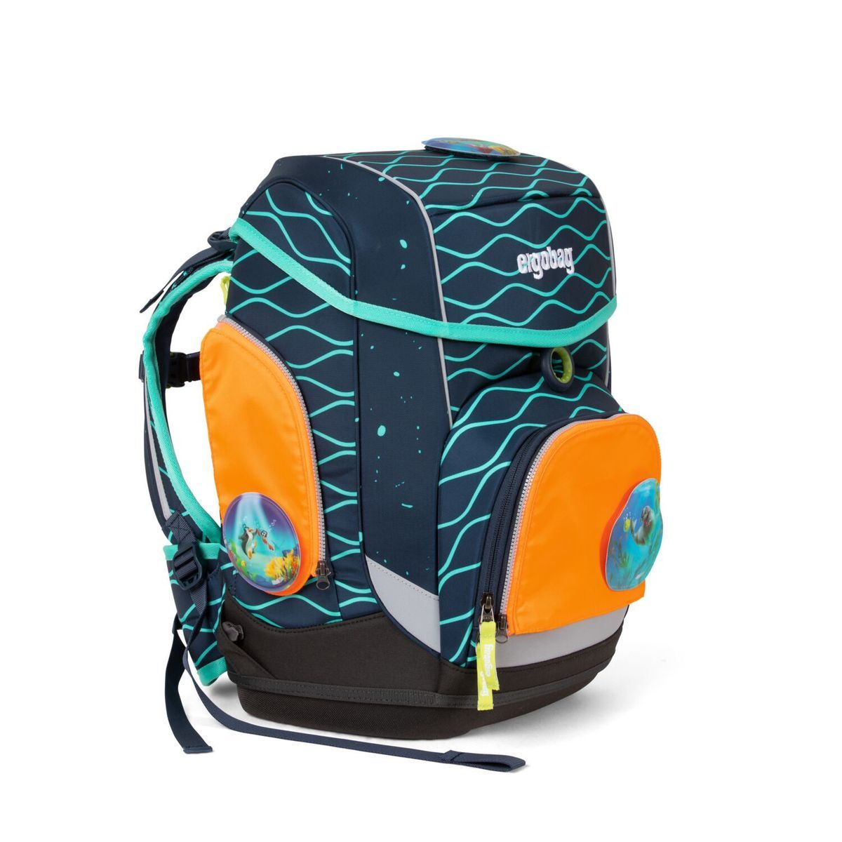 Ergobag Sicherheitsset Orange Fluoreszierende Zip-Flächen 3tlg.