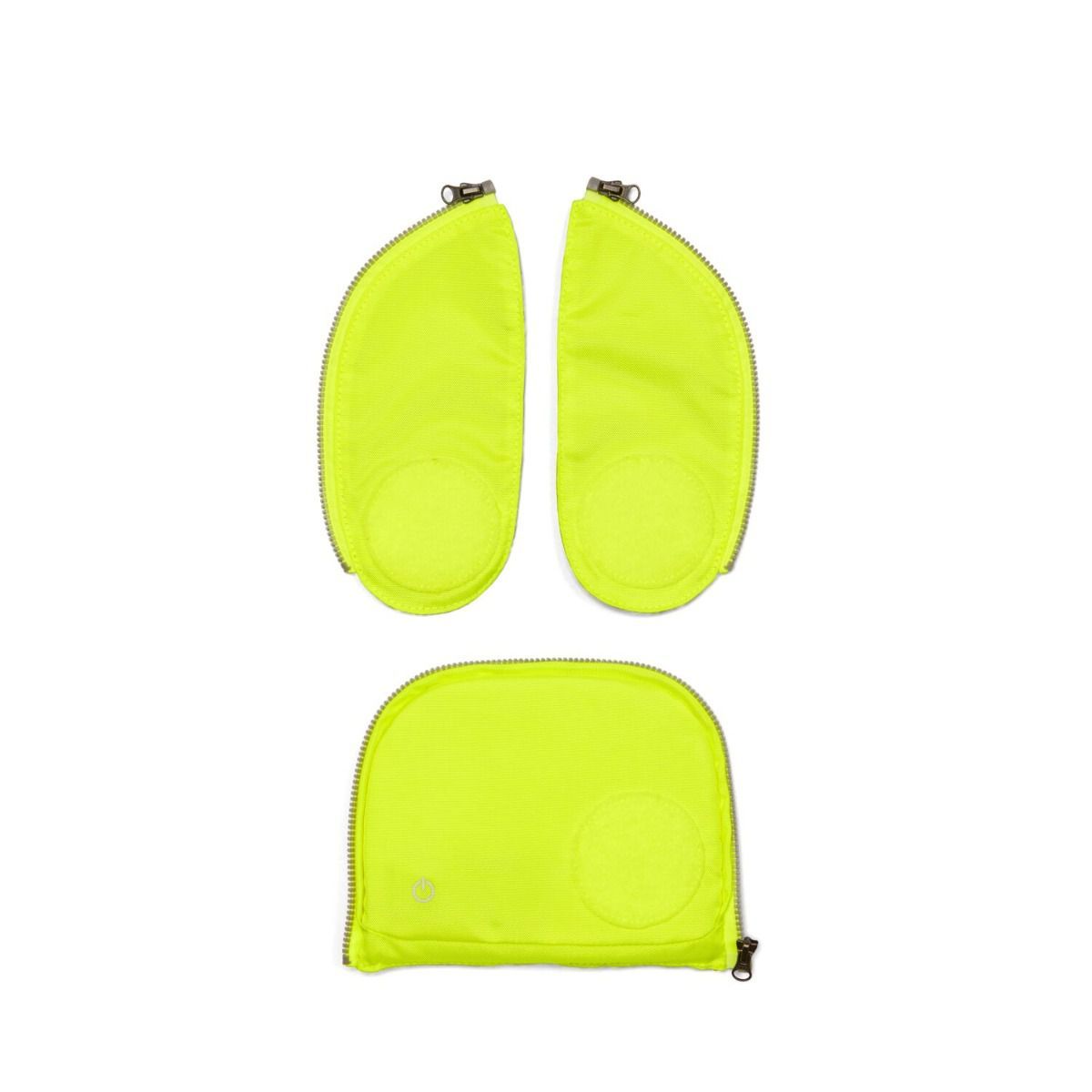Ergobag LED Sicherheitsset Gelb Fluoreszierende Zip-Flächen 3tlg.