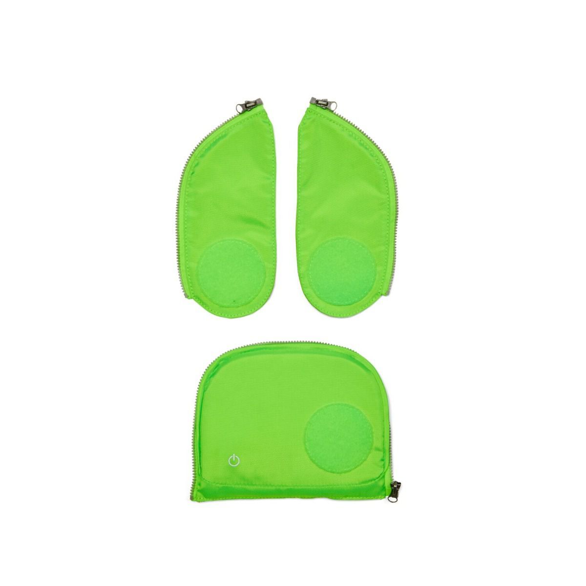 Ergobag LED Sicherheitsset Grün Fluoreszierende Zip-Flächen 3tlg.