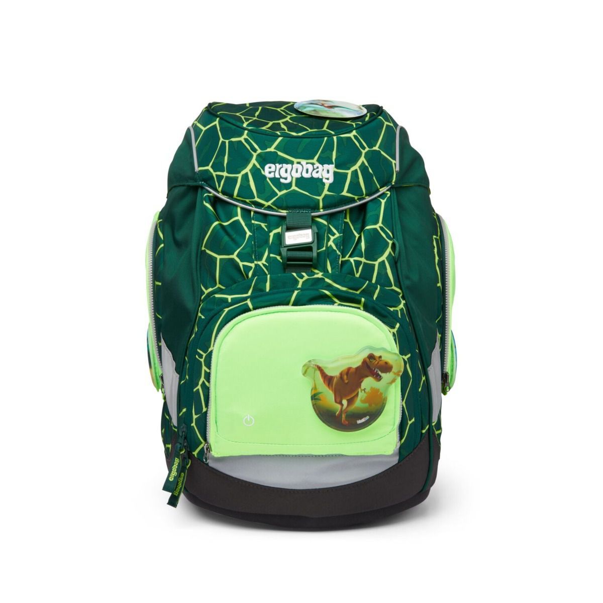 Ergobag LED Sicherheitsset Grün Fluoreszierende Zip-Flächen 3tlg.
