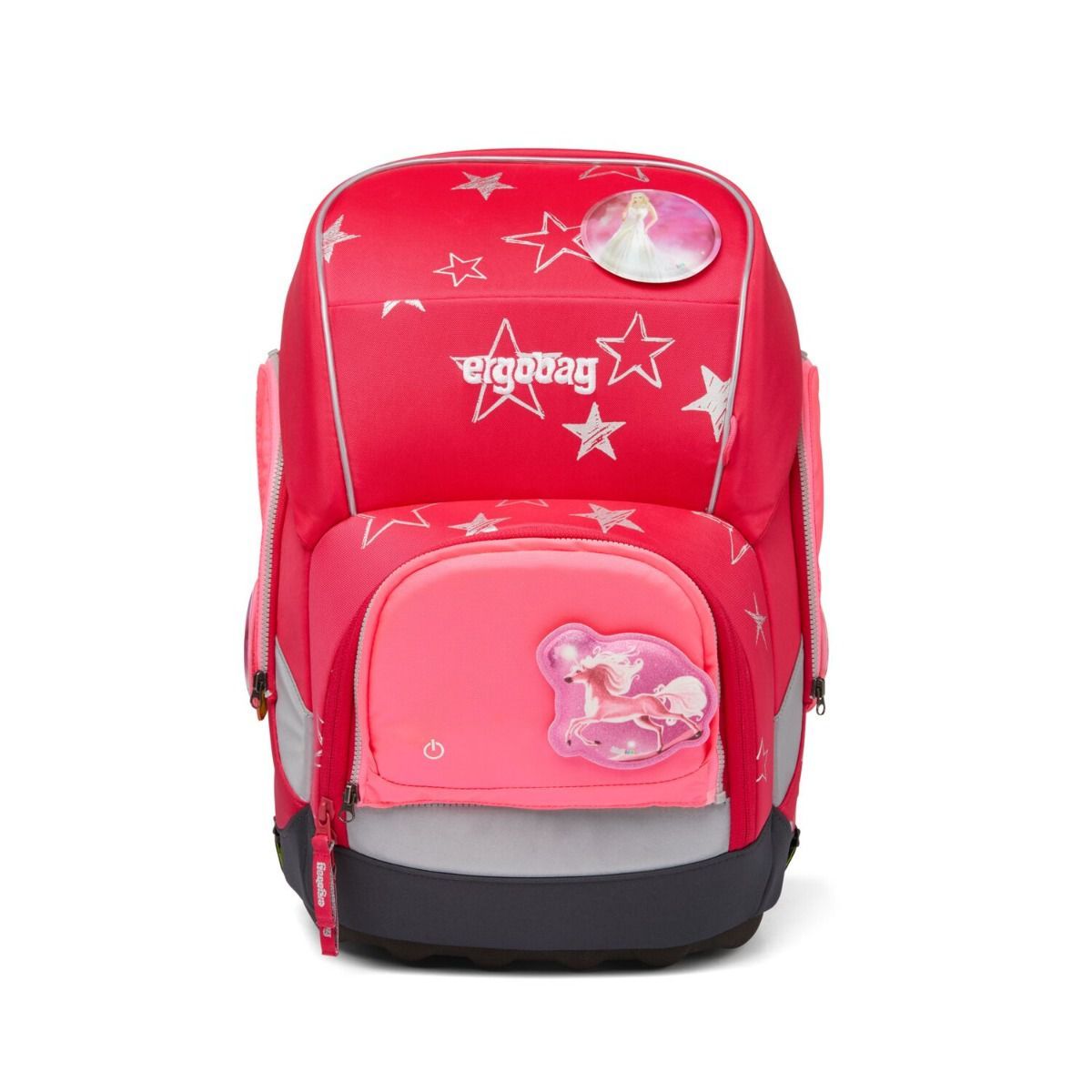 Ergobag LED Sicherheitsset Pink Fluoreszierende Zip-Flächen 3tlg.