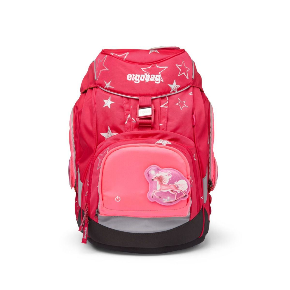 Ergobag LED Sicherheitsset Pink Fluoreszierende Zip-Flächen 3tlg.