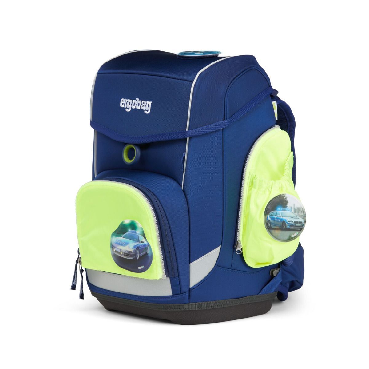 Ergobag Sicherheitsset Gelb Fluoreszierende Zip-Seitentaschen 3tlg.