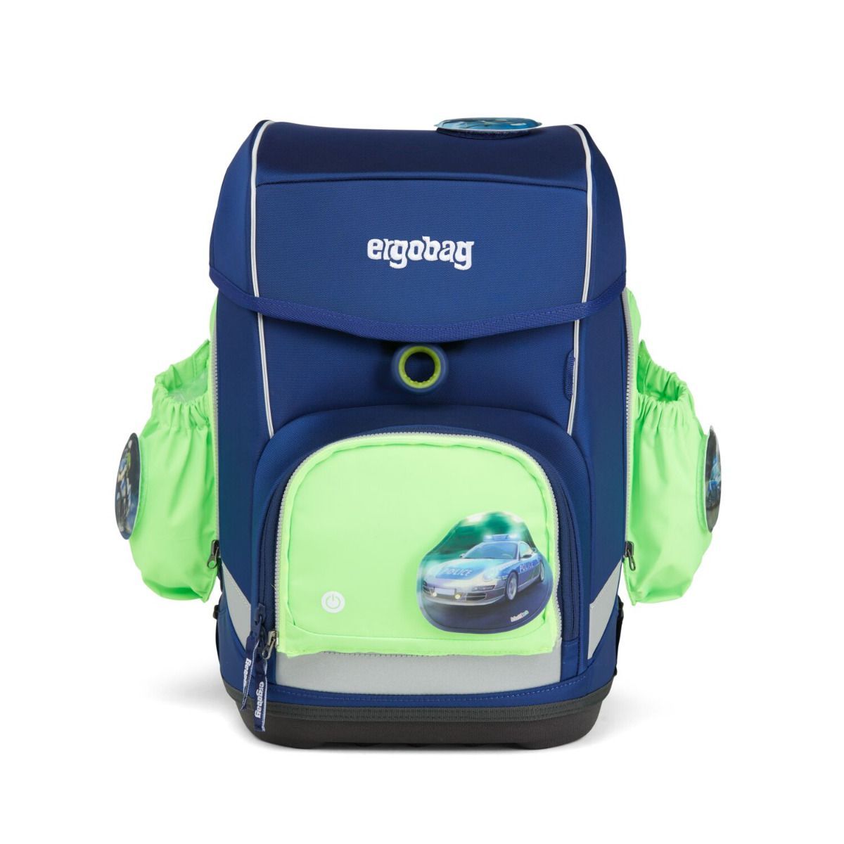 Ergobag LED Sicherheitsset Grün Fluoreszierende Zip-Seitentaschen 3tlg.