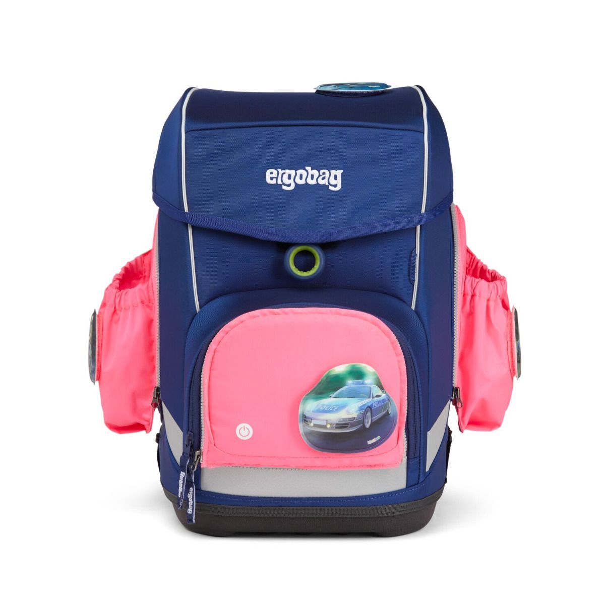 Ergobag LED Sicherheitsset Pink Fluoreszierende Zip-Seitentaschen 3tlg.