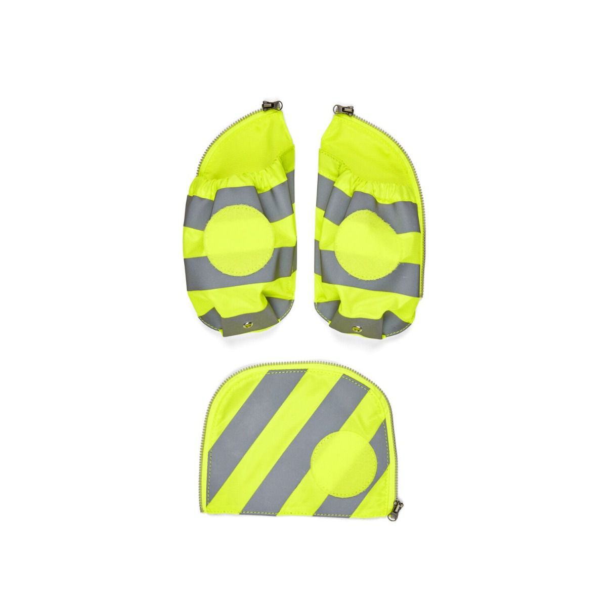 Ergobag Seitentaschen Zip-Set mit Reflektorstreifen Gelb 3tlg.