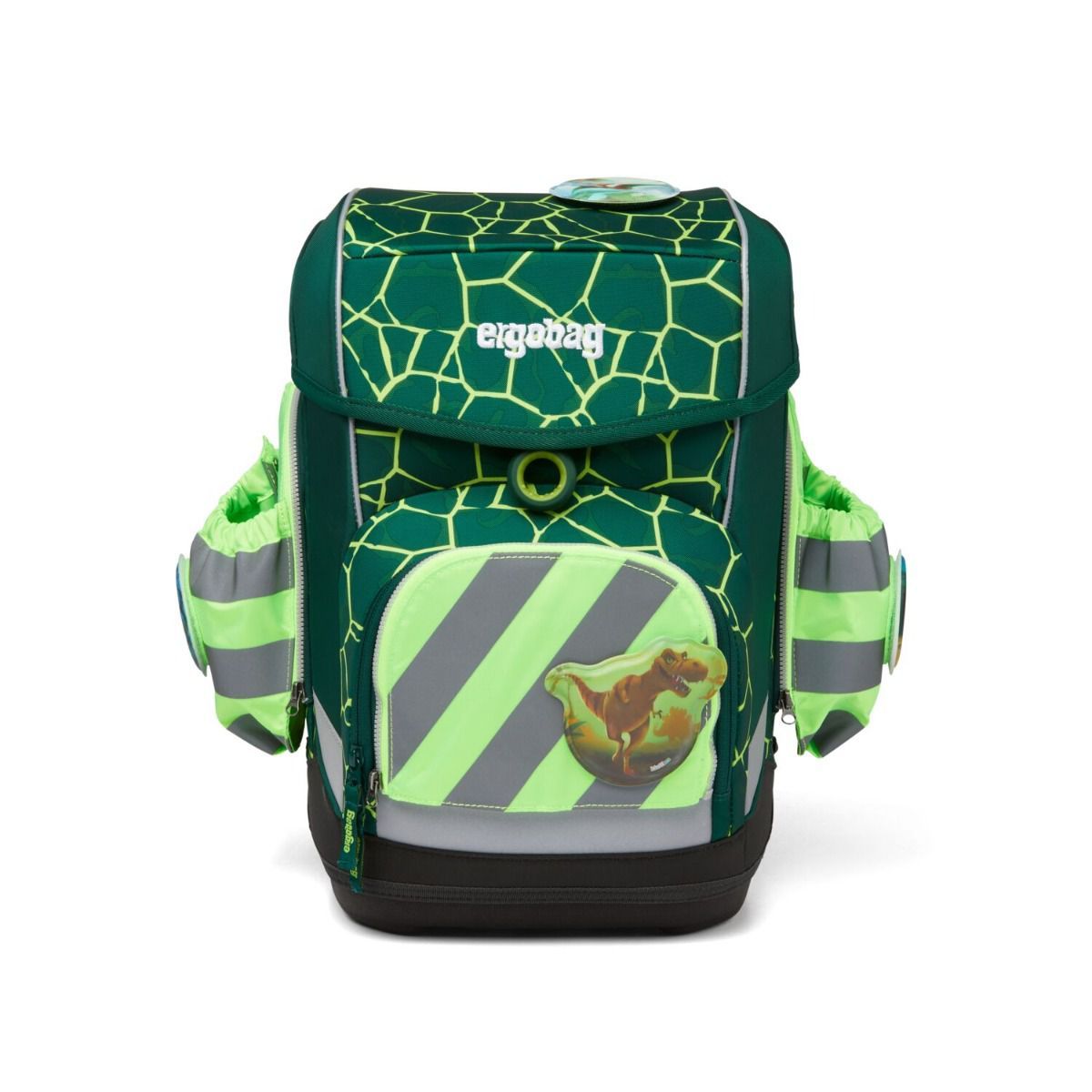Ergobag Seitentaschen Zip-Set mit Reflektorstreifen Grün 3tlg.