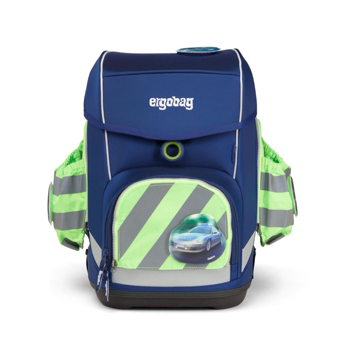 Ergobag Seitentaschen Zip-Set mit Reflektorstreifen Grün 3tlg.