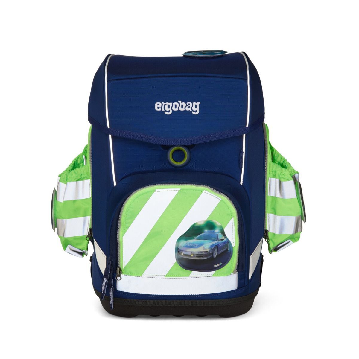 Ergobag Seitentaschen Zip-Set mit Reflektorstreifen Grün 3tlg.