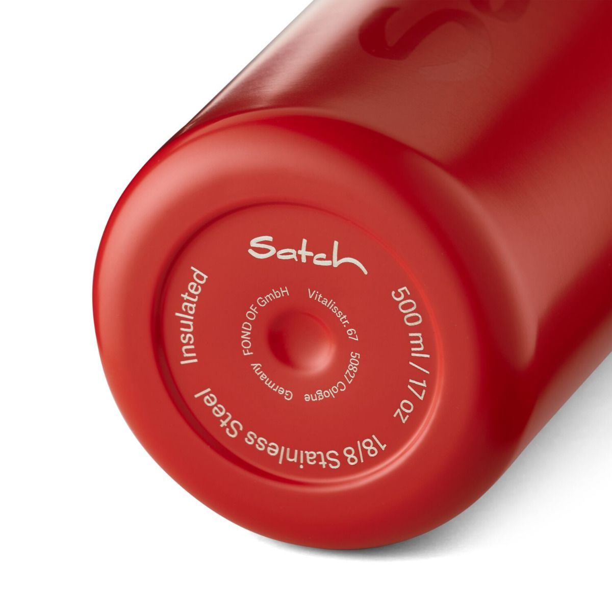 Satch Trinkflasche 0,5 Liter Edelstahl Red