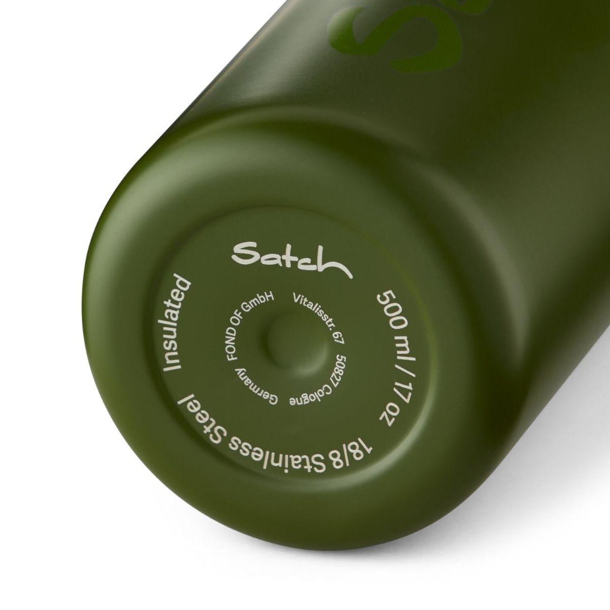 Satch Trinkflasche 0,5 Liter Edelstahl Olive